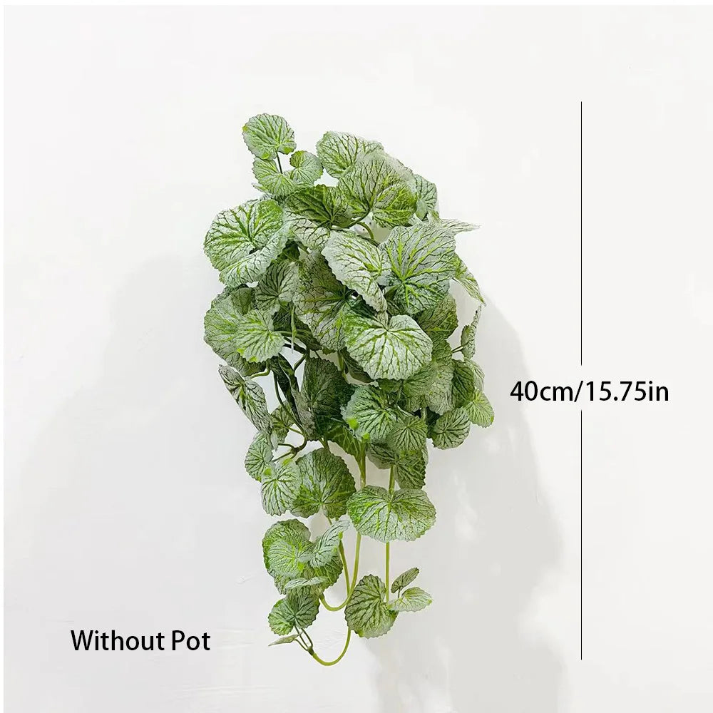 Artificial Green Hanging Plant from Mağazam, 40cm Tall, Lifelike Decorative Wall Accent