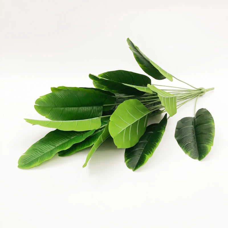 Artificial Green Leaves Arrangement by Jannaflora for Home Decor and Floral Arrangements