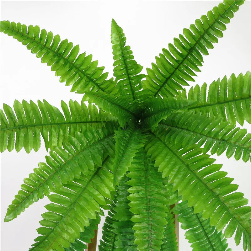 Lifelike Green Faux Fern Plant with Lush Leaves for Home or Office Decor