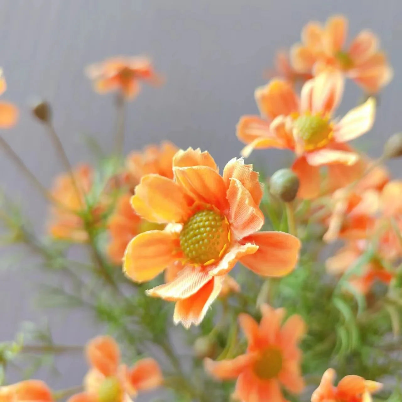 Artificial Orange Flower Bouquet for Decorative Arrangements and Home Décor