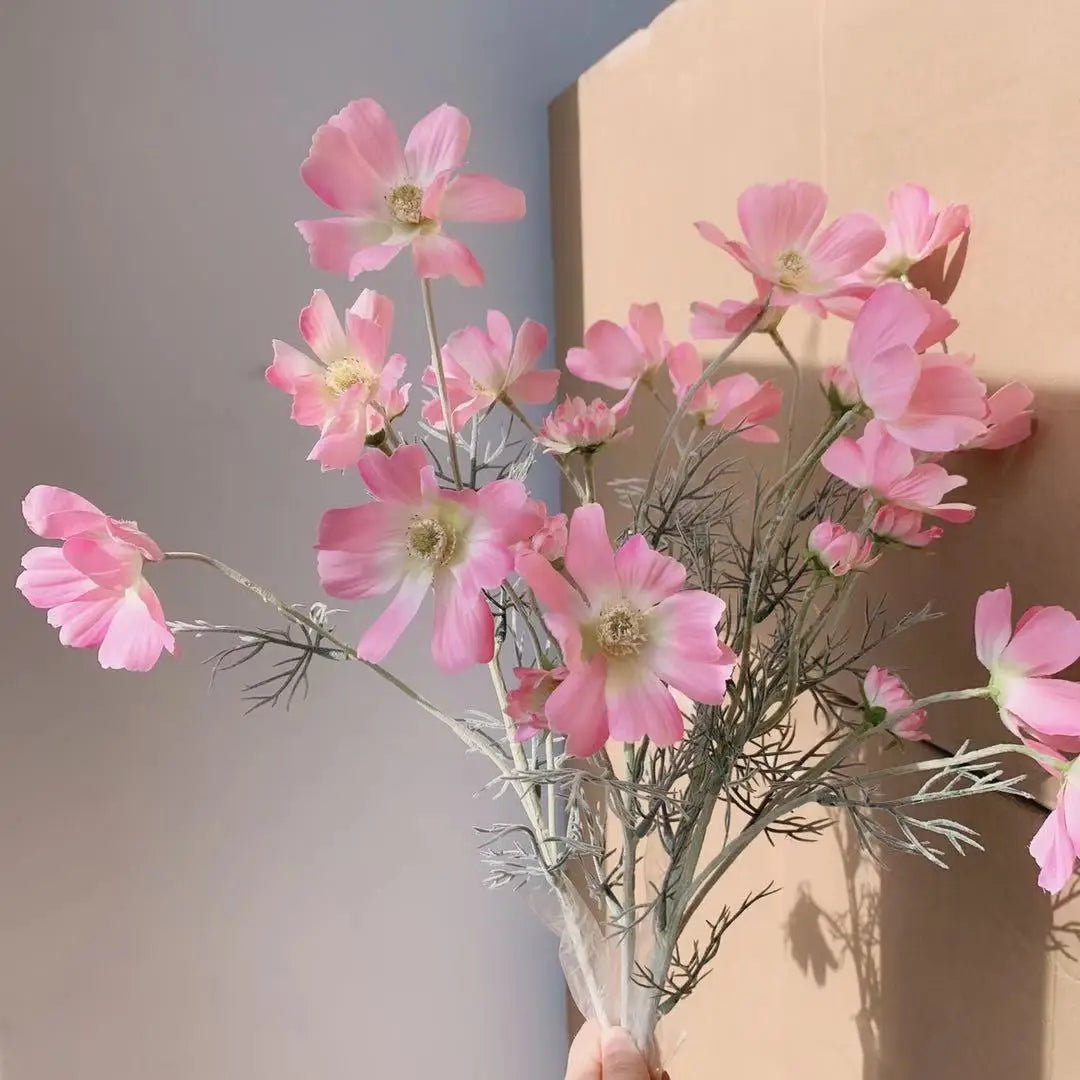 Pink artificial flower bouquet from Mağazam with delicate blossoms and greenery