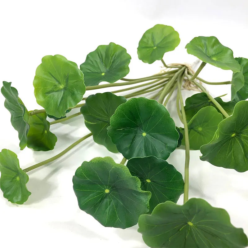 Realistic artificial lotus plants for home decor with vibrant green leaves and natural look