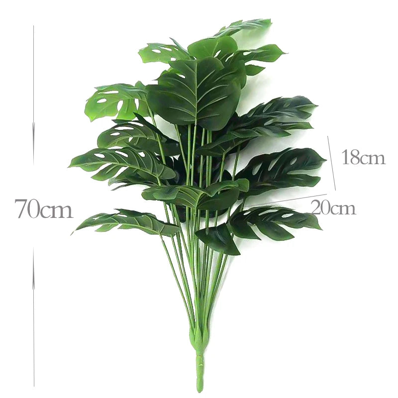 Artificial Monstera Plant 70cm Tall with Lush Green Leaves for Home Decoration