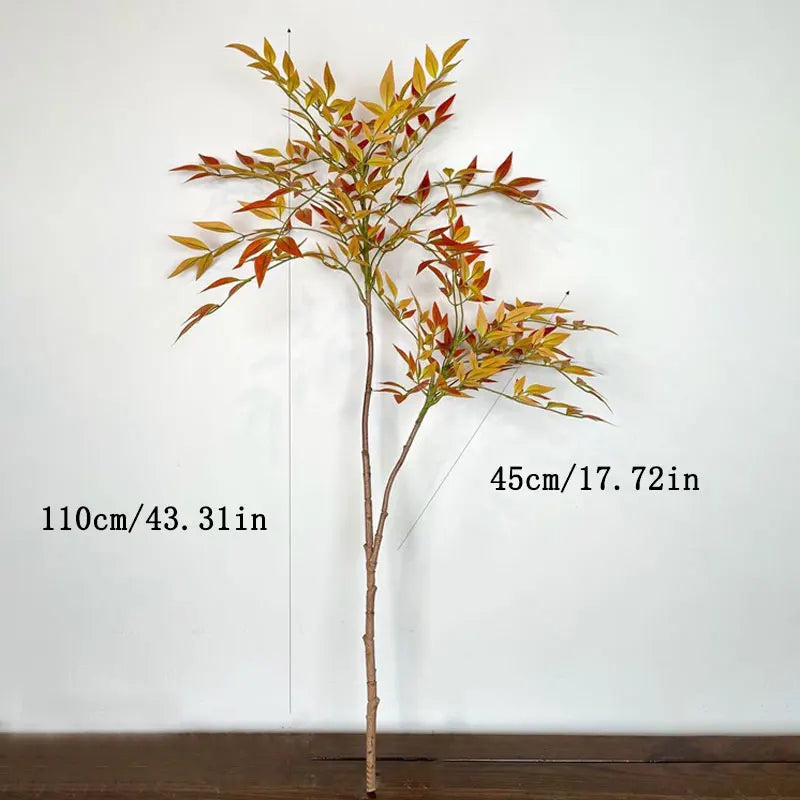 Artificial Mağazam Decorative Tree with Colorful Leaves, 110cm Tall for Home Decor