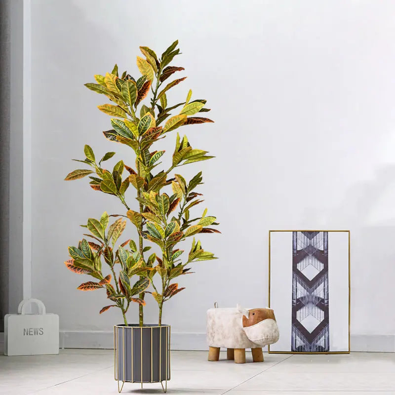  Artificial Fiddle Leaf Fig Plant in Decorative Pot, Perfect for Home Decor