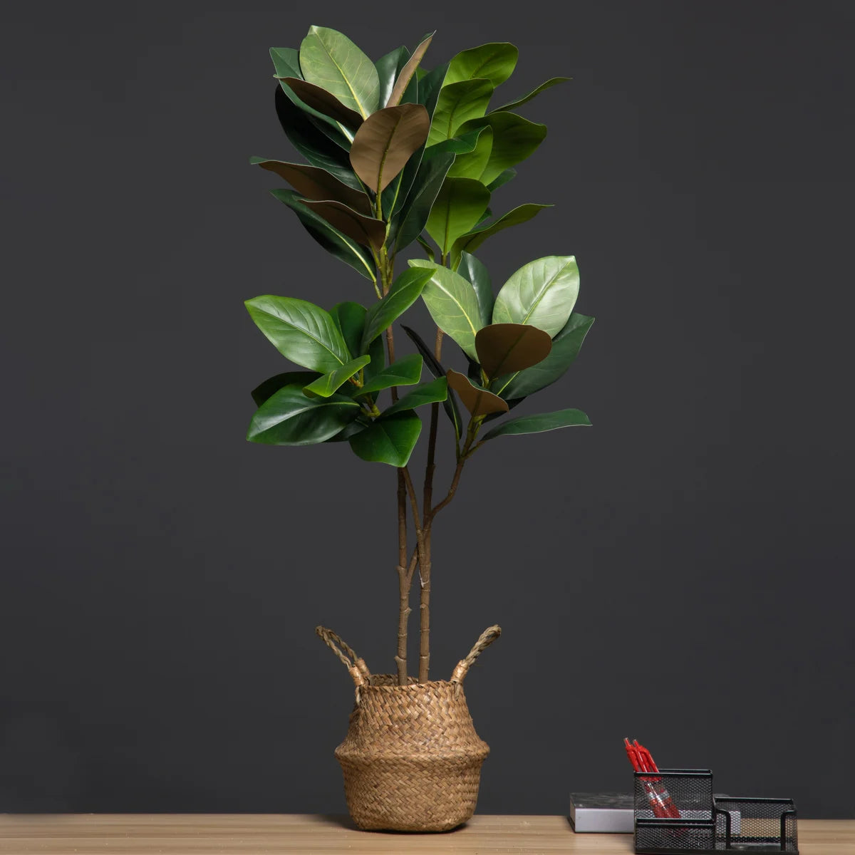 Artificial Ficus Tree in Woven Basket for Stylish Home Decor