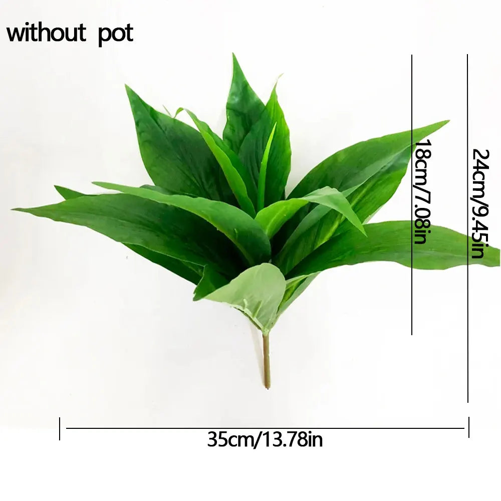 Artificial Green Plant without Pot, 35cm Long, Perfect for Home Decor and Offices
