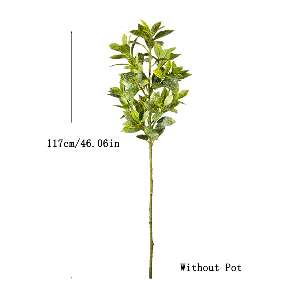 Artificial Green Leaf Decorative Plant from Mağazam, 117cm tall without pot for home decor