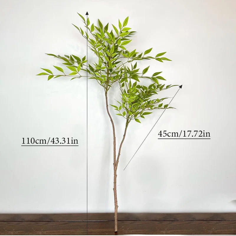 Artificial Greenery Tree with Leaves, 110cm Tall for Home or Office Décor