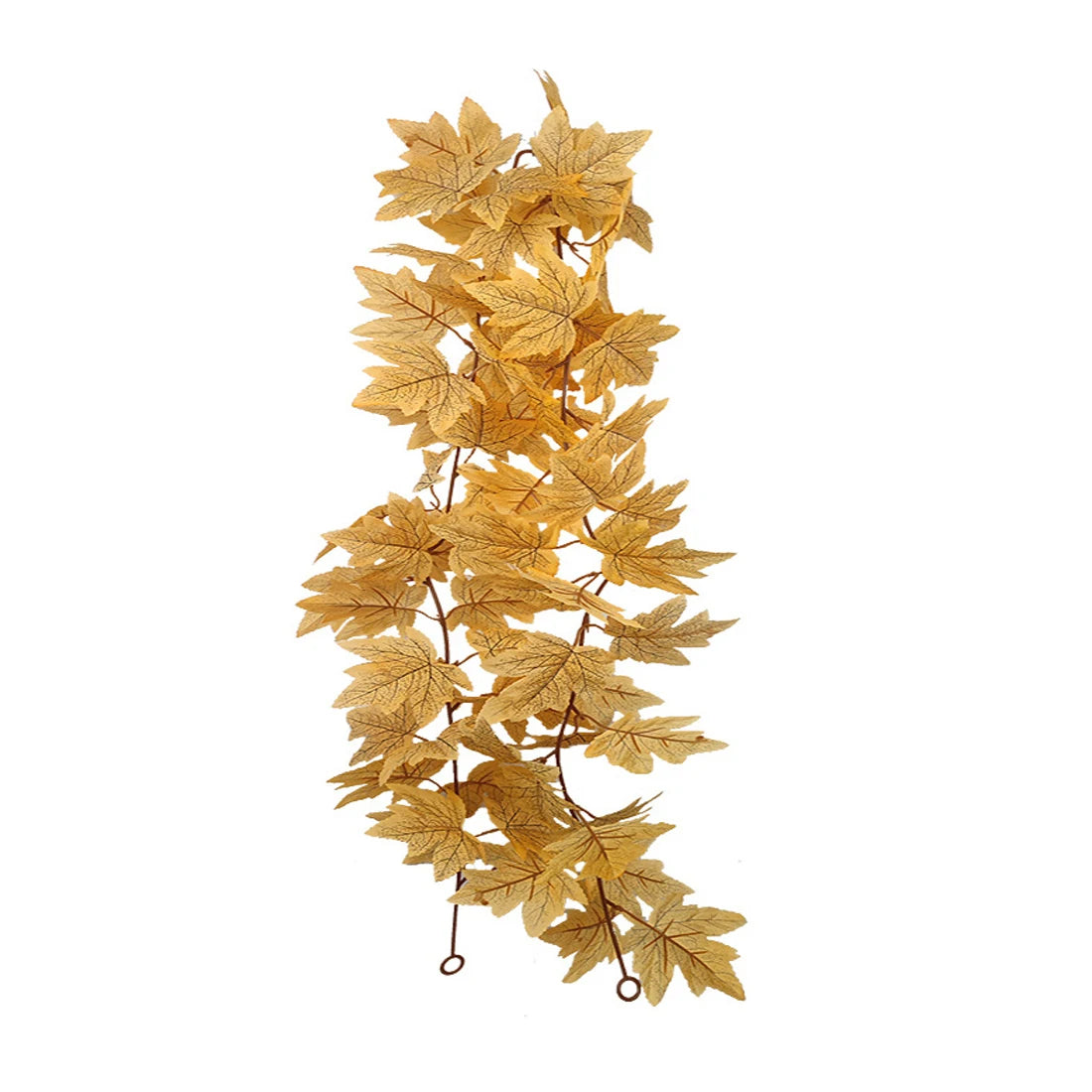 Golden Artificial Vine with Maple Leaves for Decoration and Aesthetic Appeal