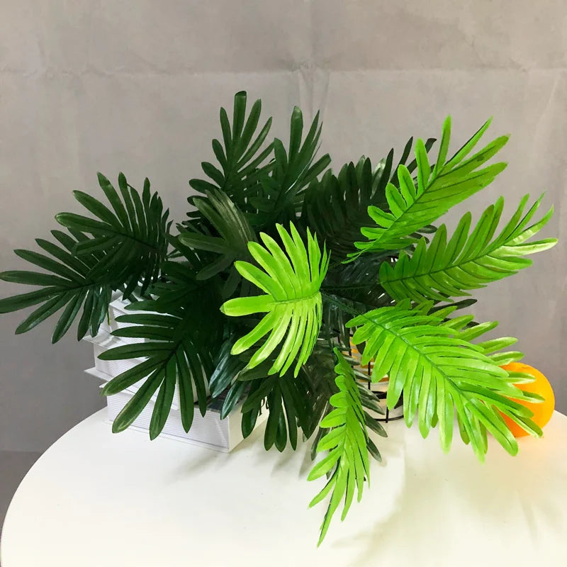 Artificial green palm plant with vibrant leaves for home and office decor