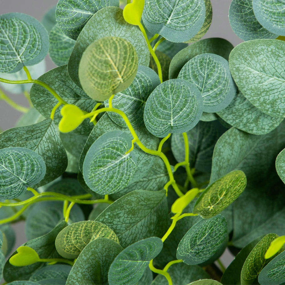 Artificial Green Leaf Plant with Realistic Texture for Home Decor and Indoor Spaces