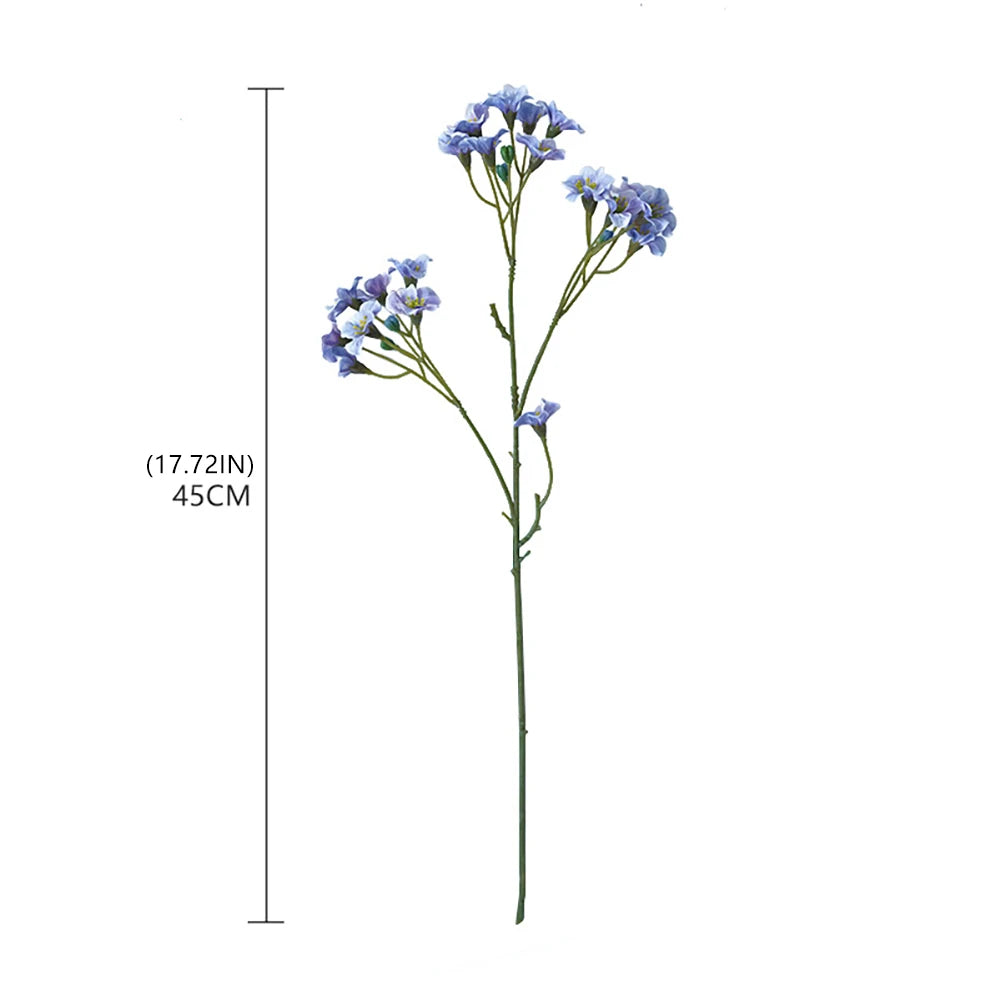 Blue fake flower table decorations with a height of 17.72 inches for stylish home decor