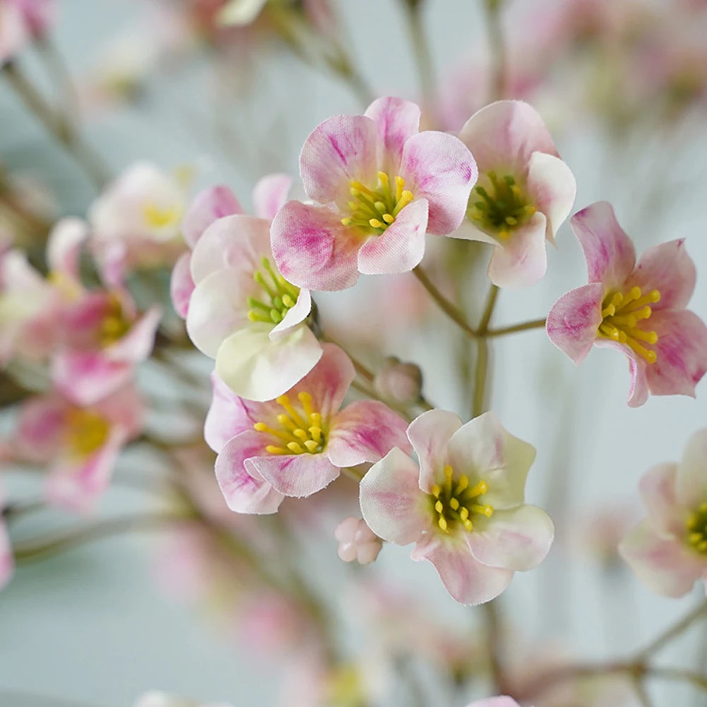 Delicate pink fake flower table decorations with realistic petals for home decor