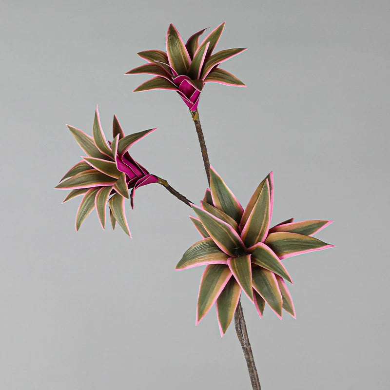 Artificial Mağazam pink and green tropical flower arrangement with realistic details for home decor