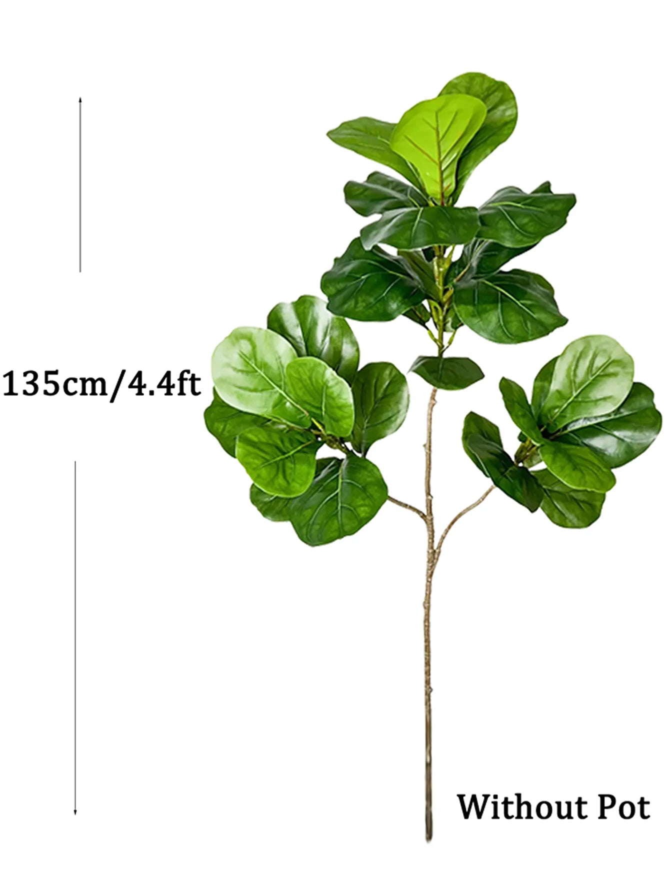 135cm tall fake rubber plants for decor with vibrant green leaves, perfect for indoor styling