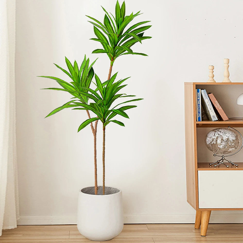 faux Brazilwood leaves in a decorative pot, perfect for home or office decor