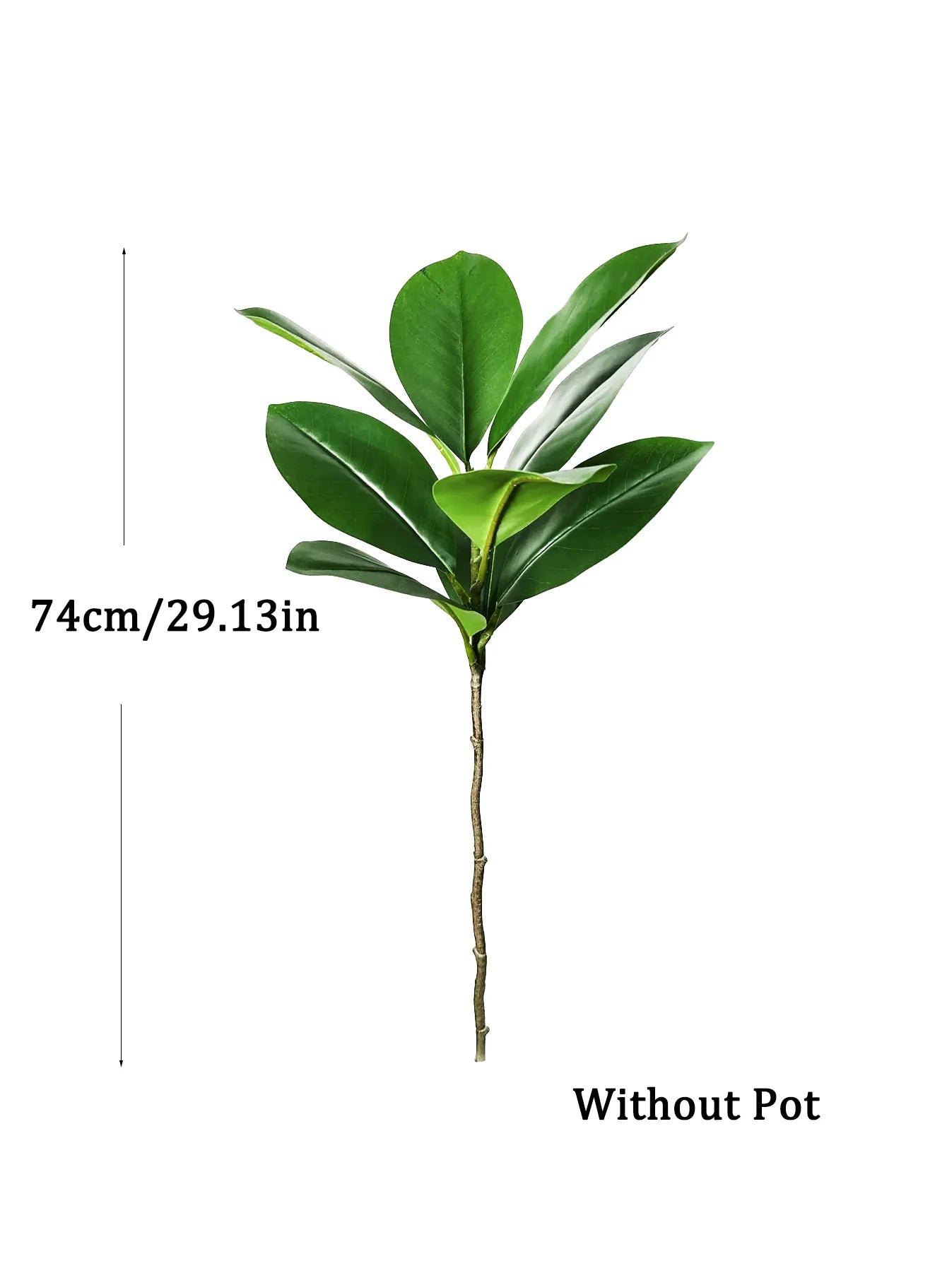74cm Artificial Leafy Plant from Mağazam Without Pot for Home Decor and Stylish Interiors