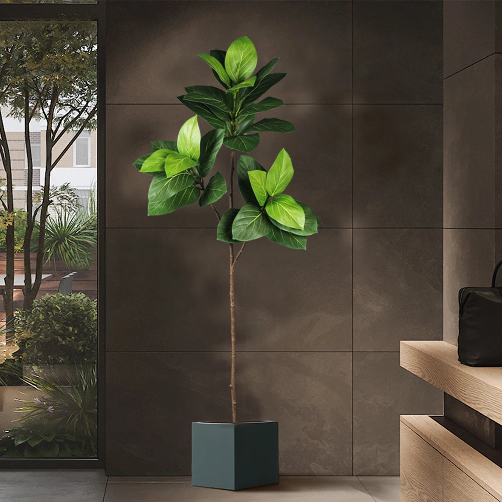 Artificial Fiddle Leaf Fig Tree in a Stylish Pot for Indoor Decoration by Mağazam