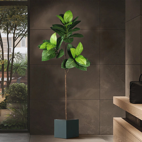 Artificial Fiddle Leaf Fig Tree in a Stylish Pot for Indoor Decoration by Mağazam