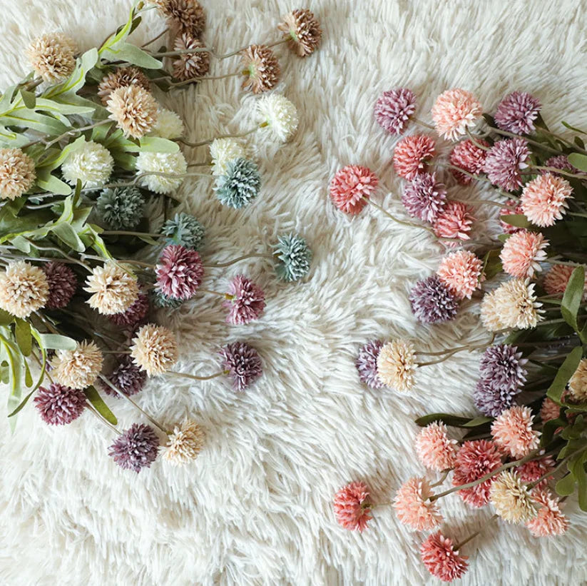 Colorful Decorative Dried Flowers in Various Shades for Home Decor by Mağazam
