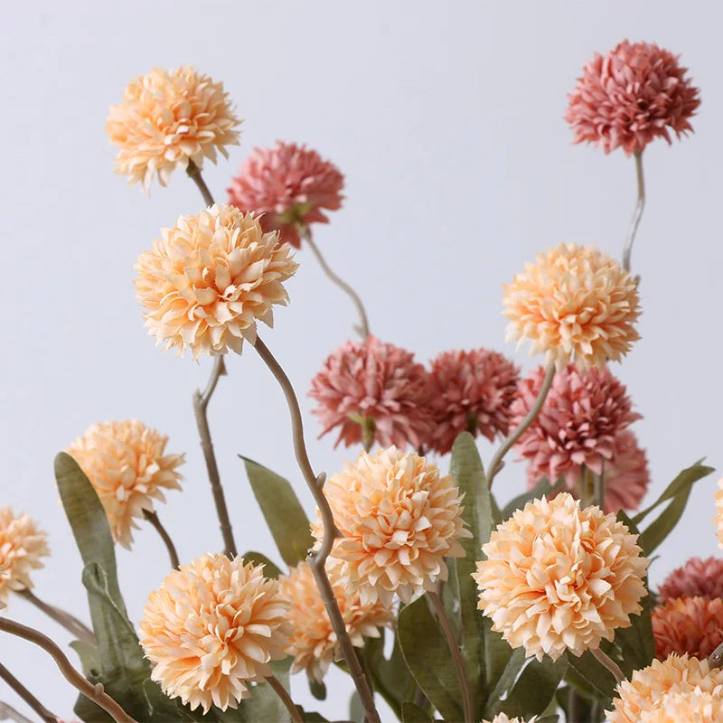 Collection Artificial Floral Arrangement with Colorful Soft Blossoms for Home Decor