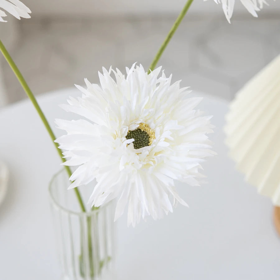 Mağazam Gerbera artificial flower 2025 in white, perfect for home decor or special occasions