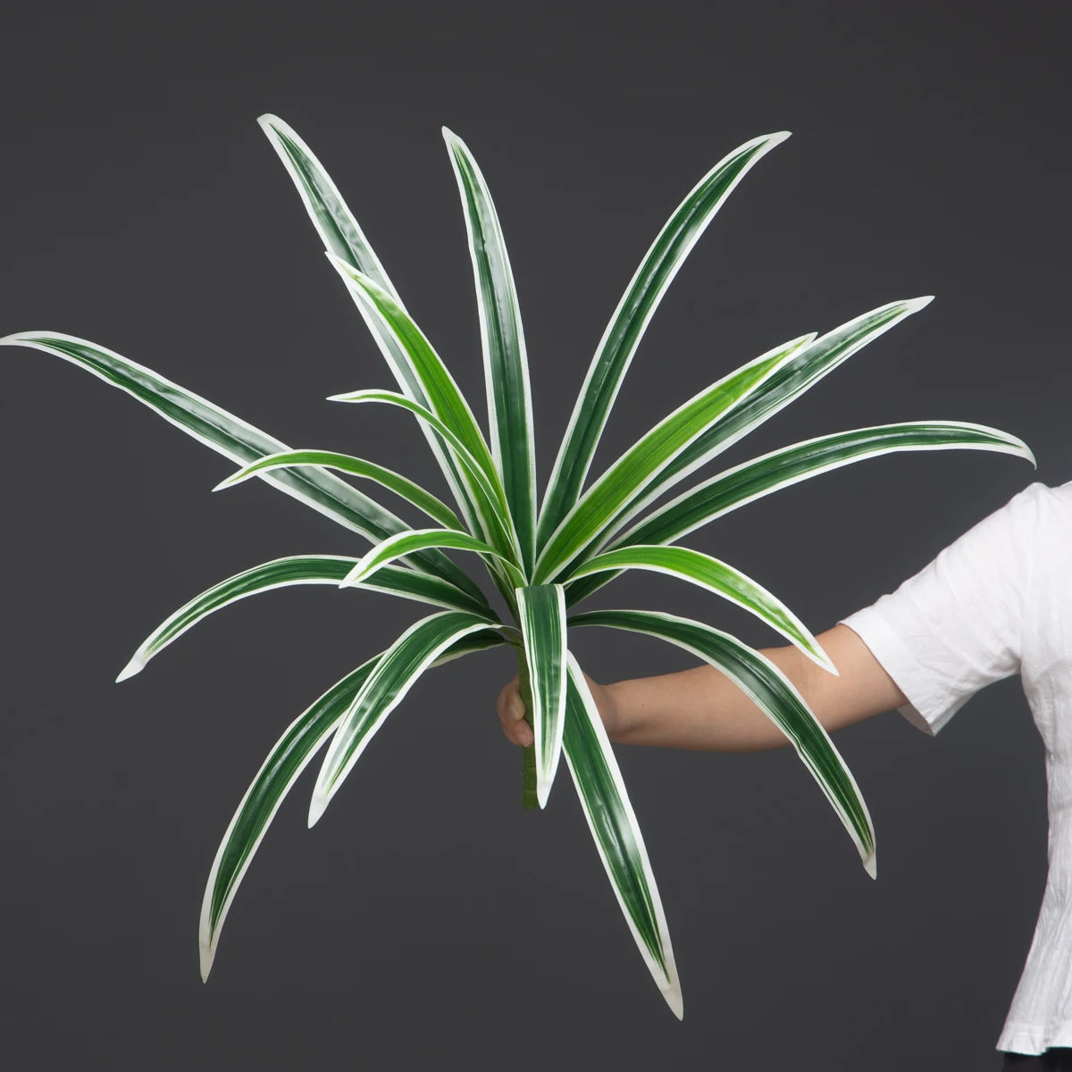 Artificial Spider Plant with Lush Green Leaves for Home Decor and Indoor Gardening