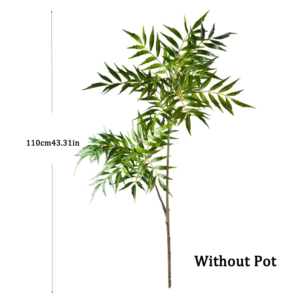 Artificial Green Bamboo Plant 110cm Tall without Pot for Home or Office Decor