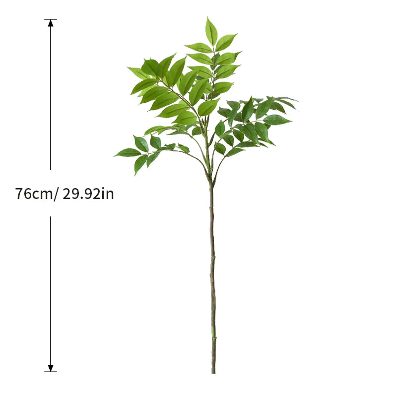 Artificial Green Plant 76cm Tall with Realistic Leaves for Home Decor by Mağazam