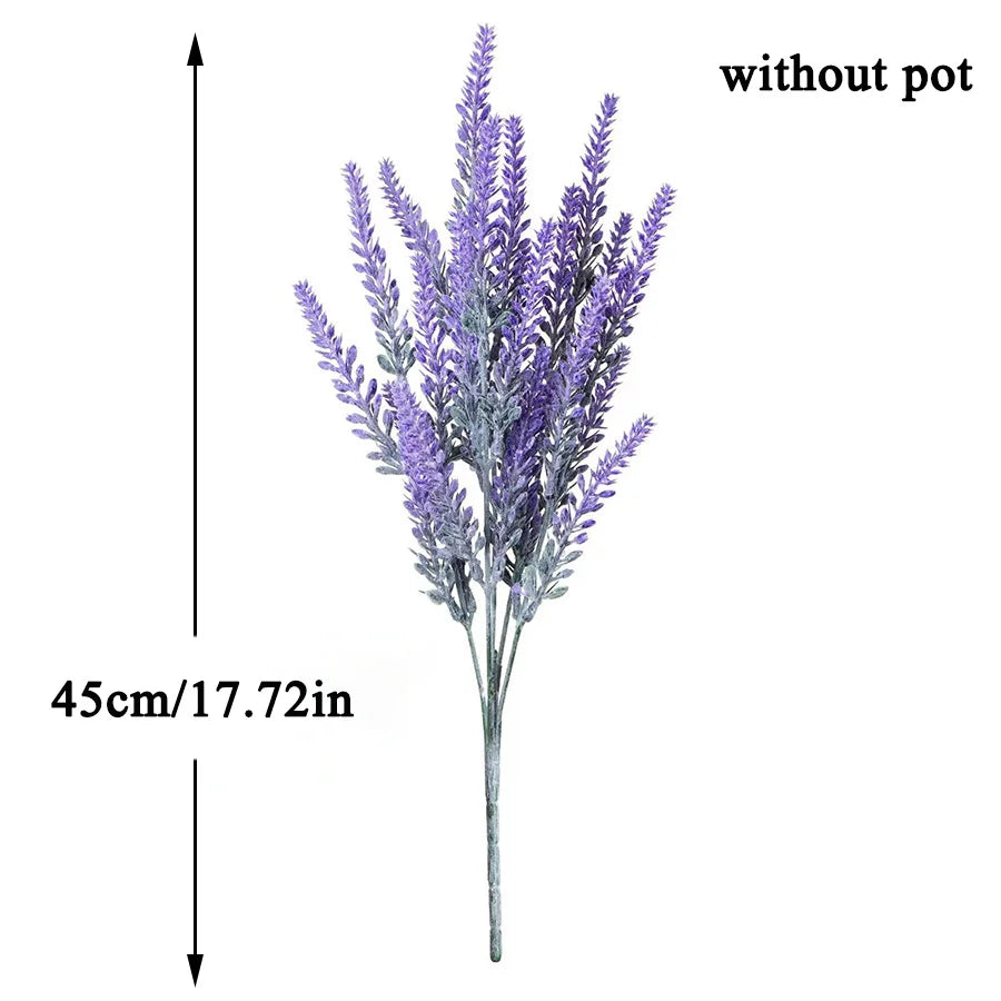 Artificial Lavender Flower Stem in Purple, 45cm long, perfect for home decor arrangements