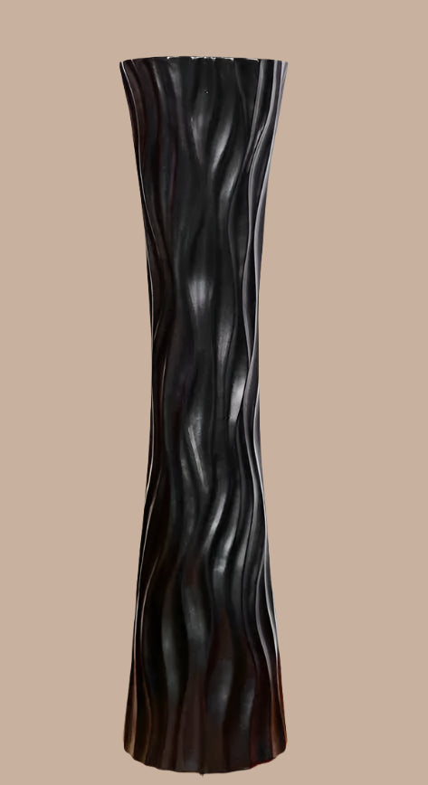 Luxury Ikebana floor vase in a tall, textured design for elegant floral arrangements