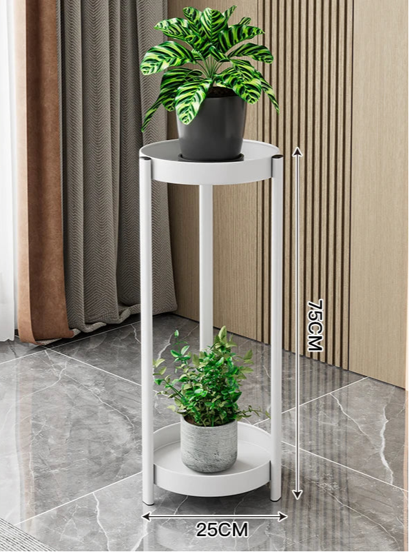 Luxury iron plant shelves with two tiers, perfect for displaying your favorite plants in style