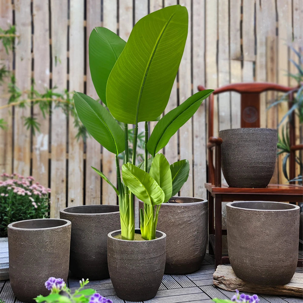 Decorative Planters Set with Lush Green Plants for Stylish Home Décor