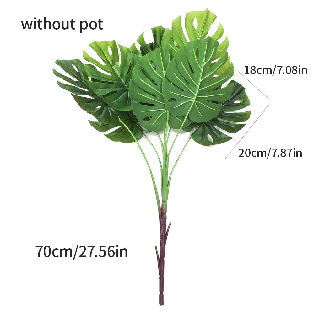 Artificial Monstera Plant without Pot, 70cm tall, ideal for home decor and styling