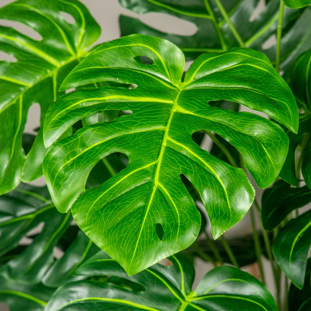 Realistic plastic turtle leaf indoor plant with vibrant green leaves for home decor