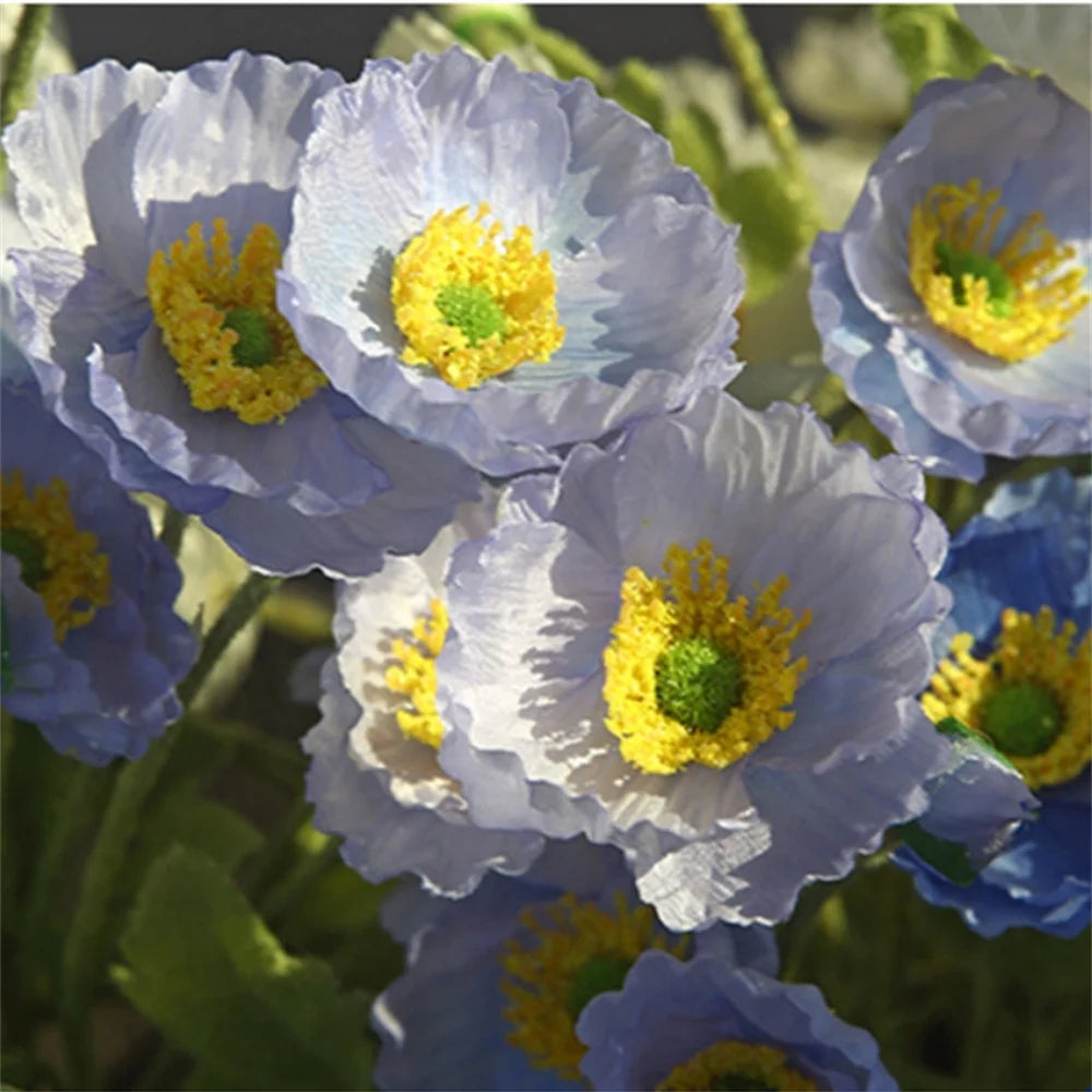 Artificial blue and yellow flowers by Mağazam, perfect for home decor and floral arrangements