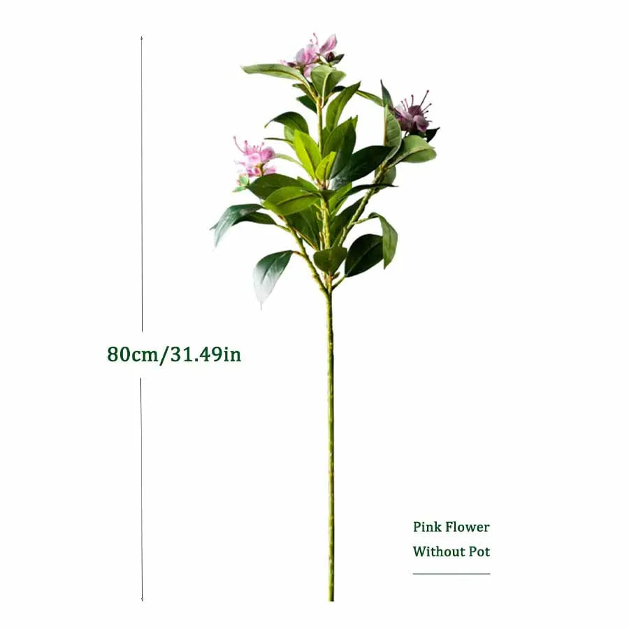 80cm Pink Flower Stem Without Pot for Home Decor and Floral Arrangements