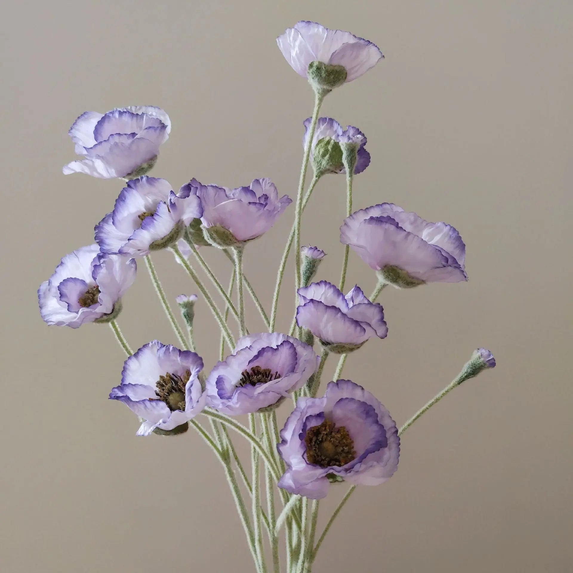 Artificial Purple Poppy Flower Bouquet for Elegant Home Decor