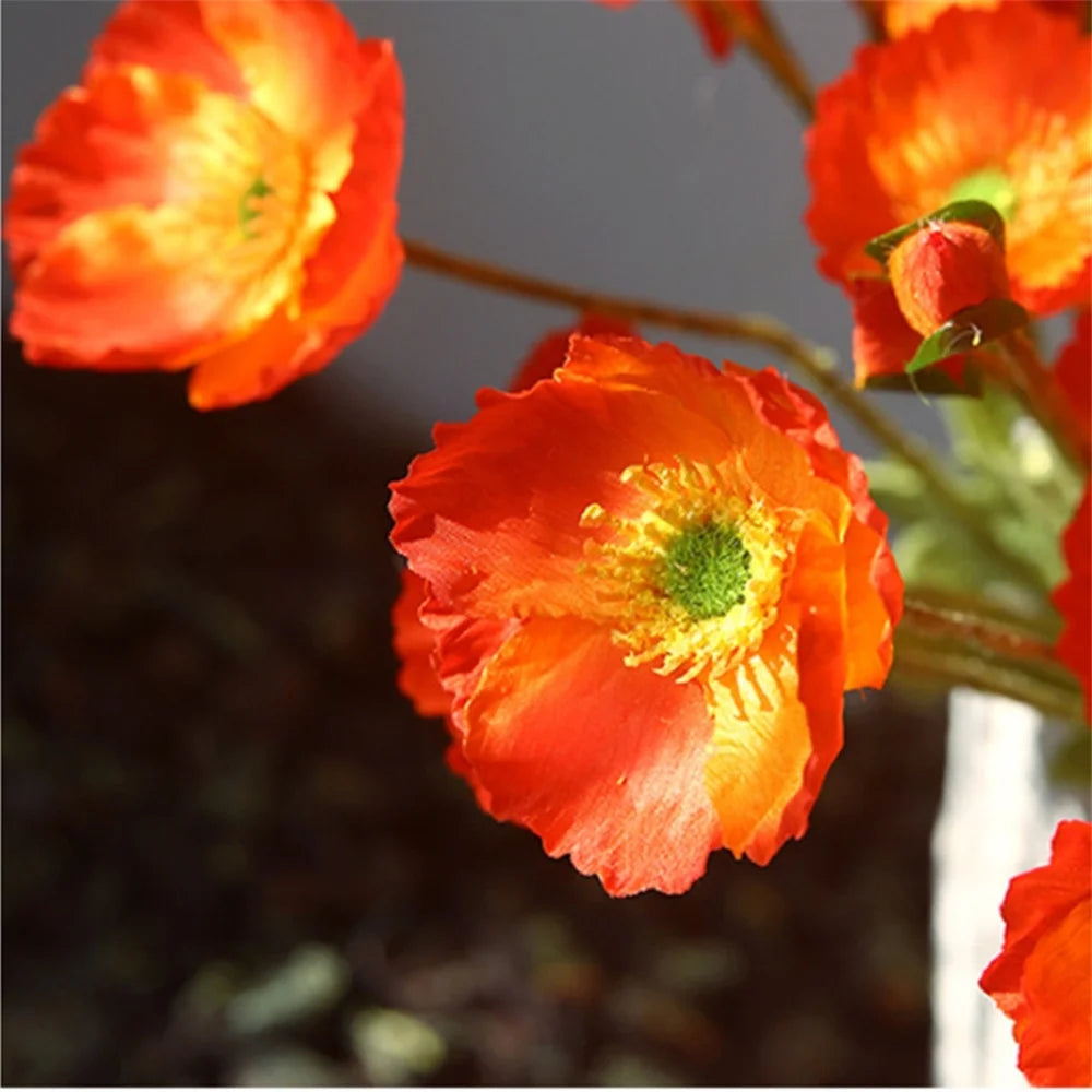Vibrant Orange Fabric Ranunculus Flowers from Mağazam for Home Decor Arrangements